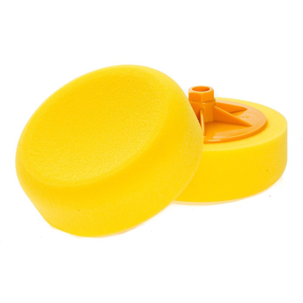 Žltý hobby leštiaci kotúč na závit stredný, priemer 150mm