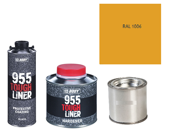 HB BODY 955 RAPTOR tough liner - 2k polyuretán textúra set / báza + tužidlo + farba /RAL 1006 900ml