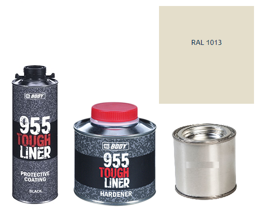 HB BODY 955 RAPTOR tough liner - 2k polyuretán textúra set / báza + tužidlo + farba /RAL 1013 900ml
