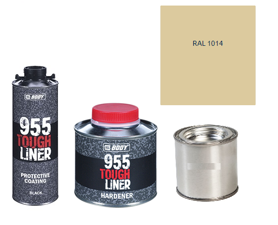 HB BODY 955 RAPTOR tough liner - 2k polyuretán textúra set / báza + tužidlo + farba /RAL 1014 900ml