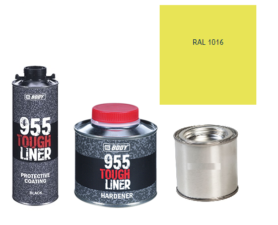 HB BODY 955 RAPTOR tough liner - 2k polyuretán textúra set / báza + tužidlo + farba /RAL 1016 900ml