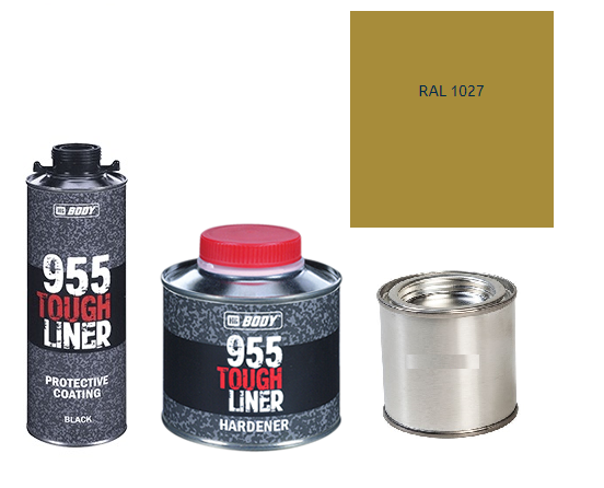 HB BODY 955 RAPTOR tough liner - 2k polyuretán textúra set / báza + tužidlo + farba /RAL 1027 900ml