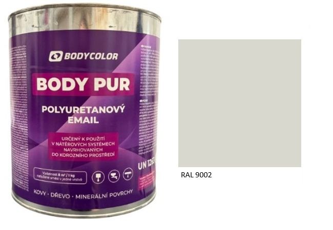 Polyuretánová farba 4:1 matná RAL 9002 – sivobiela 0,75L / 0,99KG