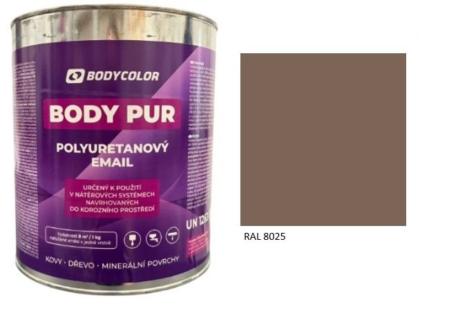 Polyuretánová farba 4:1 matná RAL 8025 – bledohnedá 0,75L / 0,99KG