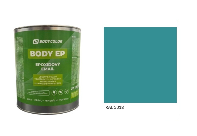 Epoxidová farba 5:1 lesklá RAL 5018 – tyrkysová modrá 4,5L / 7,25KG
