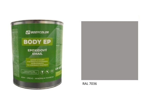 Epoxidová farba 5:1 matná RAL 7036 – platinová sivá 0,75L / 1,125KG