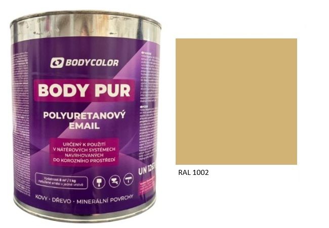 Polyuretánová farba 4:1 matná RAL 1002 – pieskovožltá 4,5L / 6,21KG
