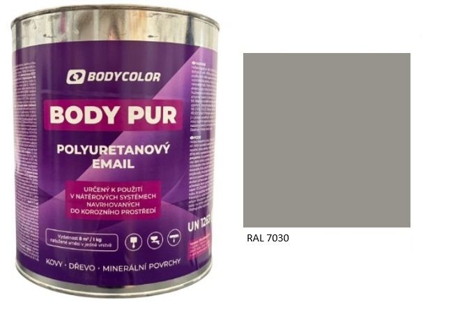 Polyuretánová farba 4:1 lesklá RAL 7030 – kamenná sivá 4,5L / 6,21KG