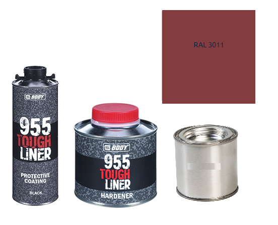 HB BODY 955 RAPTOR tough liner - 2k polyuretán textúra set / báza + tužidlo + farba /RAL 3011 900ml