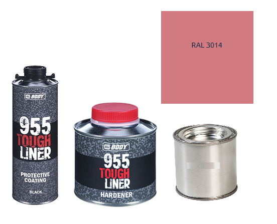 HB BODY 955 RAPTOR tough liner - 2k polyuretán textúra set / báza + tužidlo + farba /RAL 3014 900ml
