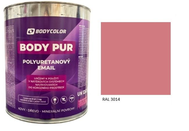 Polyuretánová farba 4:1 matná RAL 3014 – starožitná ružová 2,25L / 3,10KG
