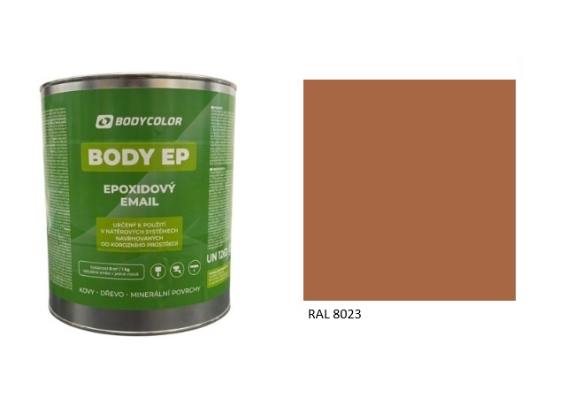 Epoxidová farba 5:1 polomatná RAL 8023 – oranžovohnedá 0,75L / 1,125KG