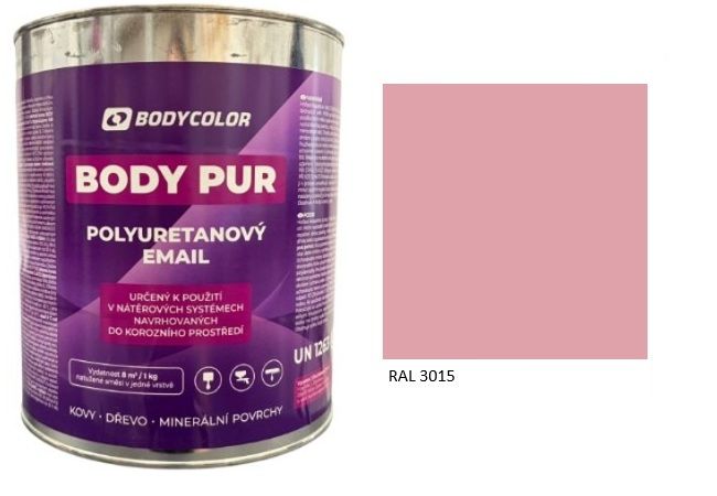 Polyuretánová farba 4:1 matná RAL 3015 – svetloružová 4,5L / 6,21KG