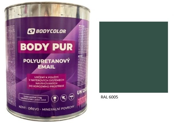 Polyuretánová farba 4:1 polomatná RAL 6005 – machová zelená 2,25L / 3,10KG
