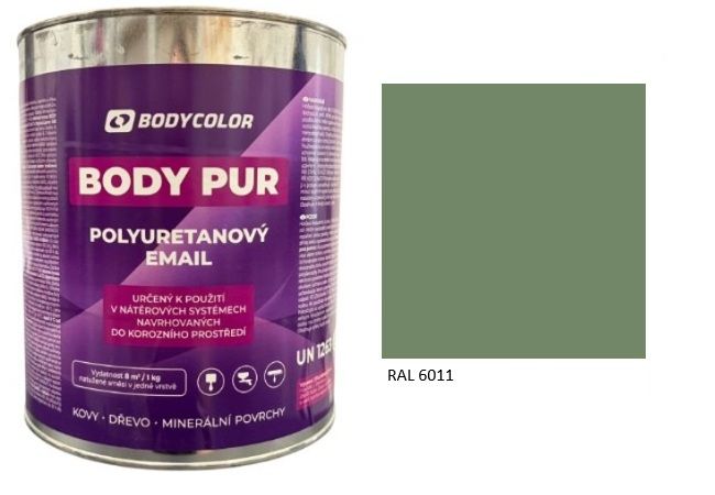 Polyuretánová farba 4:1 matná RAL 6011 – rezedová zelená 0,75L / 0,99KG