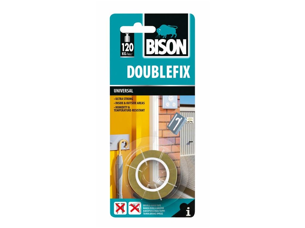 BISON doublefix obojstranná páska 1,5m x 19mm 120kg