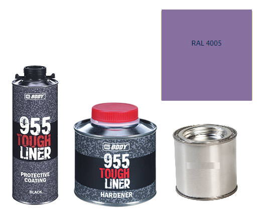 HB BODY 955 RAPTOR tough liner - 2k polyuretán textúra set / báza + tužidlo + farba /RAL 4005 900ml