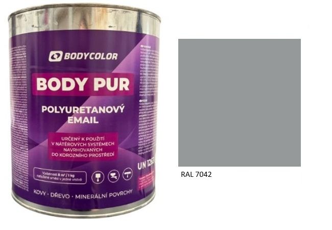 Polyuretánová farba 4:1 matná RAL 7042 – dopravná sivá A 4,5L / 6,21KG