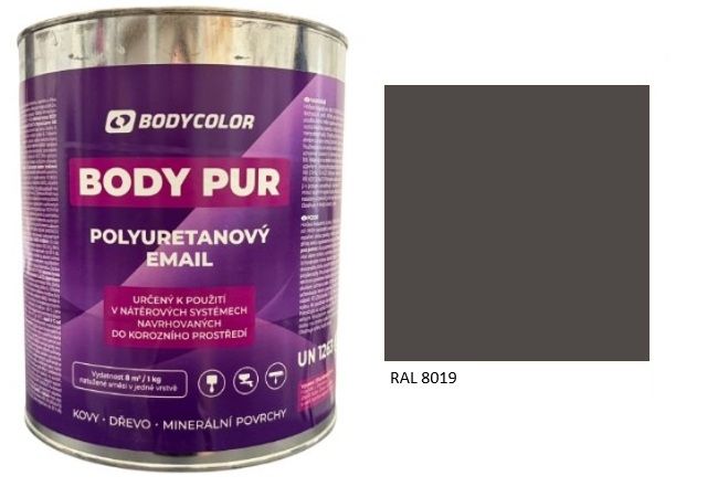 Polyuretánová farba 4:1 lesklá RAL 8019 – sivohnedá 2,25L / 3,10KG