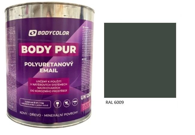 Polyuretánová farba 4:1 lesklá RAL 6009 – jedľová zelená 4,5L / 6,21KG