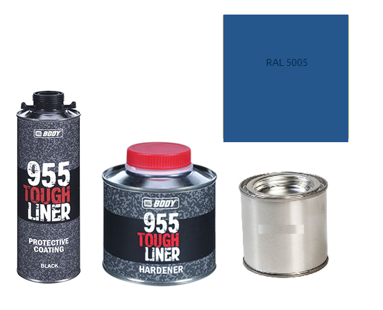 HB BODY 955 RAPTOR tough liner - 2k polyuretán textúra set / báza + tužidlo + farba /RAL 5005 900ml