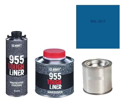 HB BODY 955 RAPTOR tough liner - 2k polyuretán textúra set / báza + tužidlo + farba /RAL 5017 900ml