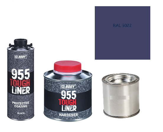 HB BODY 955 RAPTOR tough liner - 2k polyuretán textúra set / báza + tužidlo + farba /RAL 5022 900ml