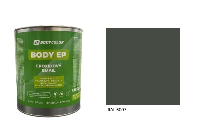 Epoxidová farba 5:1 polomatná RAL 6007 – fľašková zelená 4,5L / 7,25KG
