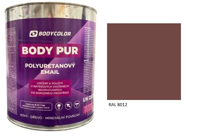 Polyuretánová farba 4:1 lesklá RAL 8012 – červenohnedá 2,25L / 3,10KG