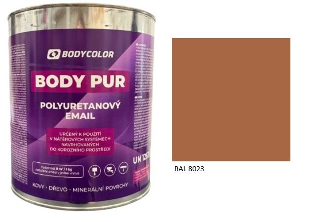 Polyuretánová farba 4:1 lesklá RAL 8023 – oranžovohnedá 2,25L / 3,10KG