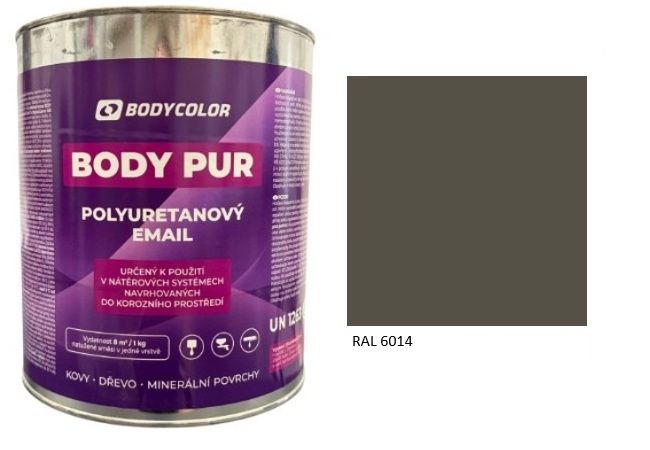Polyuretánová farba 4:1 matná RAL 6014 – žltoolivová 4,5L / 6,21KG