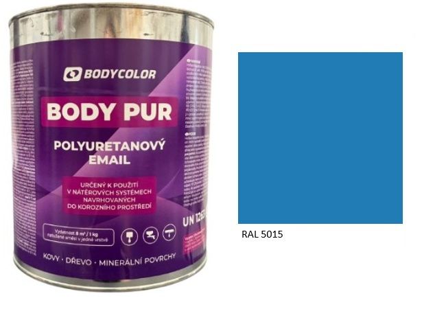 Polyuretánová farba 4:1 lesklá RAL 5015 – nebeská modrá 4,5L / 6,21KG
