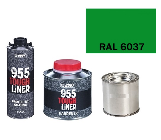 HB BODY 955 RAPTOR tough liner - 2k polyuretán textúra set / báza + tužidlo + farba /RAL 6037 900ml