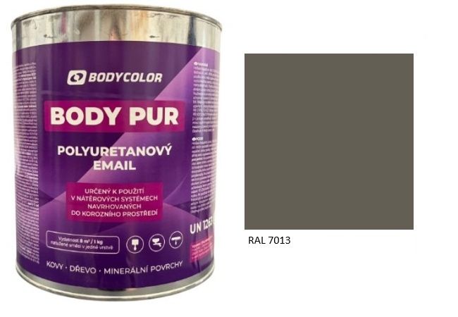 Polyuretánová farba 4:1 polomatná RAL 7013 – hnedosivá 2,25L / 3,10KG