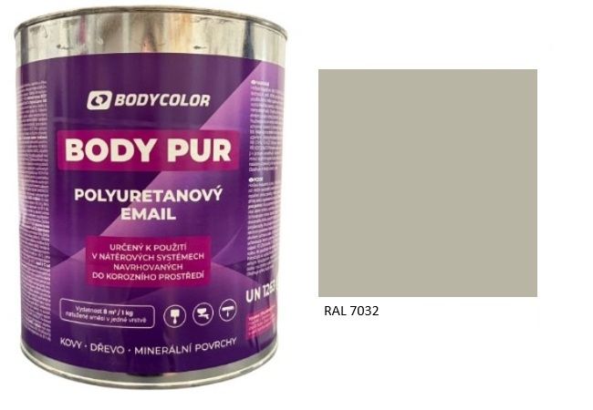 Polyuretánová farba 4:1 polomatná RAL 7032 – štrková sivá 2,25L / 3,10KG