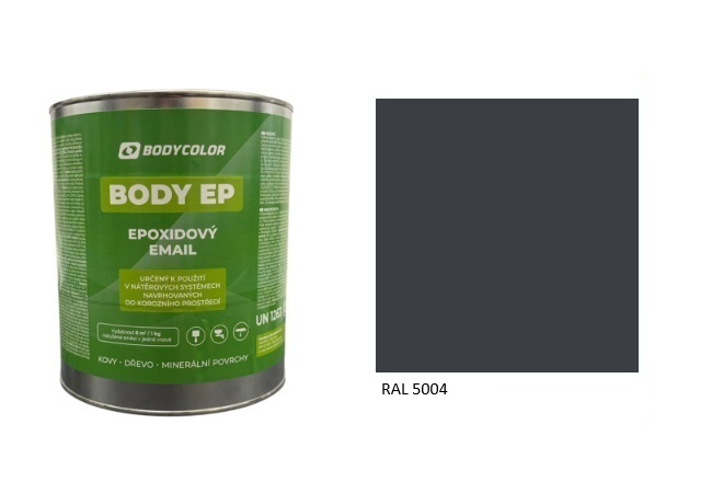 Epoxidová farba 5:1 polomatná RAL 5004 – čiernomodrá 2,25L / 3,62KG