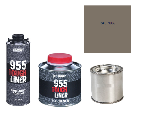 HB BODY 955 RAPTOR tough liner - 2k polyuretán textúra set / báza + tužidlo + farba /RAL 7006 900ml