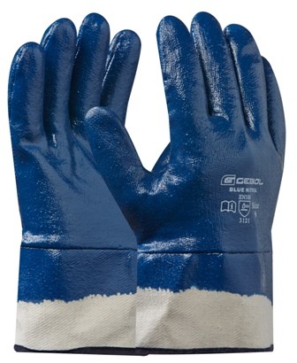 Gebol  Pracovné rukavice BLUE NITRIL č.9, s nitrilovou ochrannou vrstvou