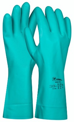 Gebol Pracovné rukavice GREEN TECH , pre prácu s chemikáliami vel. L