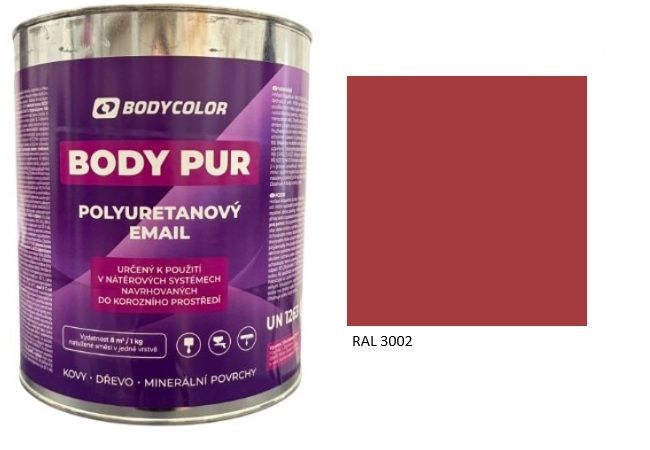 Polyuretánová farba 4:1 lesklá RAL 3002 – karmínová červená 2,25L / 3,10KG
