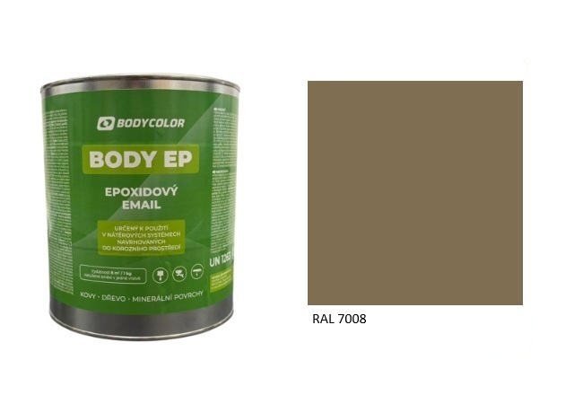 Epoxidová farba 5:1 polomatná RAL 7008 – khaki sivá 4,5L / 7,25KG