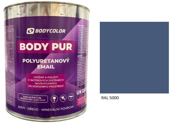 Polyuretánová farba 4:1 lesklá RAL 5000 – fialovomodrá 0,75L / 0,99KG