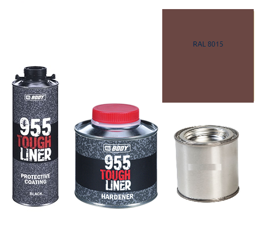HB BODY 955 RAPTOR tough liner - 2k polyuretán textúra set / báza + tužidlo + farba /RAL 8015 900ml
