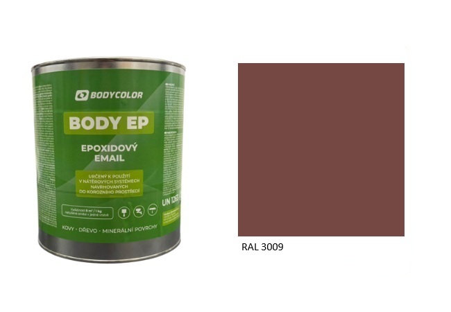 Epoxidová farba 5:1 polomatná RAL 3009 – oxidová červená 4,5L / 7,25KG