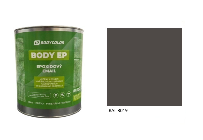 Epoxidová farba 5:1 polomatná RAL 8019 – sivohnedá 0,75L / 1,125KG