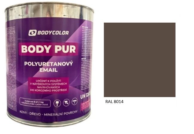 Polyuretánová farba 4:1 lesklá RAL 8014 – sépiová hnedá 4,5L / 6,21KG