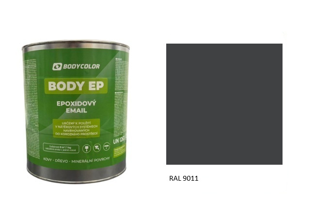 Epoxidová farba 5:1 matná RAL 9011 – grafitová čierna 0,75L / 1,125KG