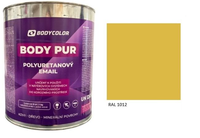 Polyuretánová farba 4:1 lesklá RAL 1012 – citrónovožltá 4,5L / 6,21KG