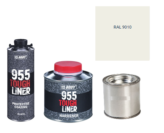 HB BODY 955 RAPTOR tough liner - 2k polyuretán textúra set / báza + tužidlo + farba /RAL 9010 900ml