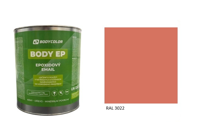 Epoxidová farba 5:1 polomatná RAL 3022 – lososová ružová 2,25L / 3,62KG